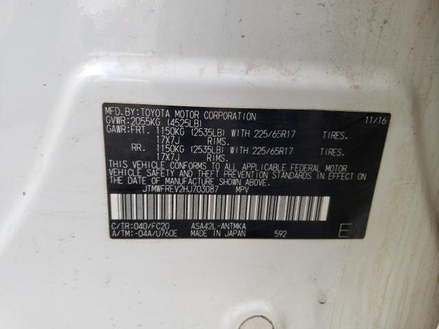 2017 Toyota Rav4 Xle მანქანა იყიდება აუქციონზე, vin: JTMWFREV2HJ703087, აუქციონის ნომერი: 43784153