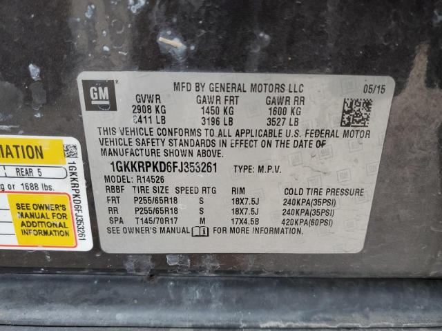 2015 Gmc Acadia Sle მანქანა იყიდება აუქციონზე, vin: 1GKKRPKD6FJ353261, აუქციონის ნომერი: 43760303