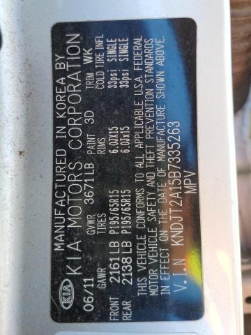43960763 :رقم المزاد ، KNDJT2A15B7335263 vin ، 2011 Kia Soul مزاد بيع