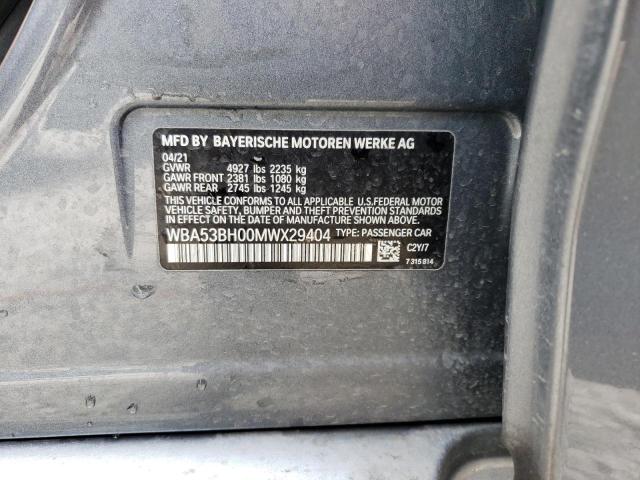 Продажа на аукционе авто 2021 Bmw 530 I, vin: WBA53BH00MWX29404, номер лота: 43784493