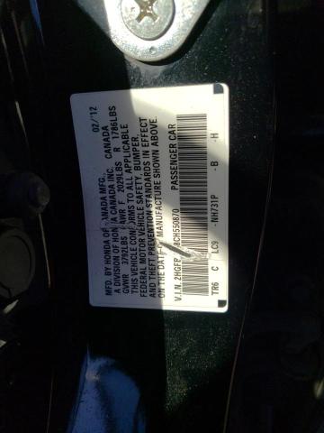 43820413 :رقم المزاد ، 2HGFB2F88CH550870 vin ، 2012 Honda Civic Ex مزاد بيع