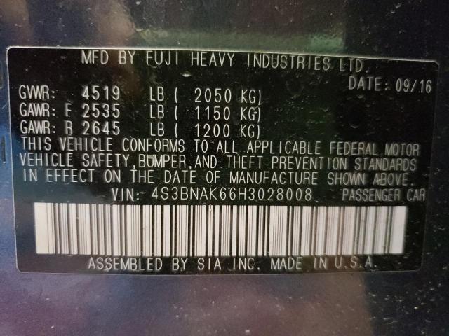 43370993 :رقم المزاد ، 4S3BNAK66H3028008 vin ، 2017 Subaru Legacy 2.5i Limited مزاد بيع