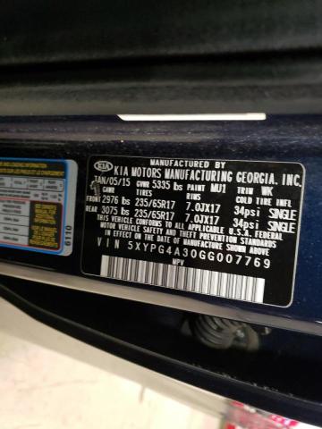 Продажа на аукционе авто 2016 Kia Sorento Lx, vin: 5XYPG4A30GG007769, номер лота: 43585083