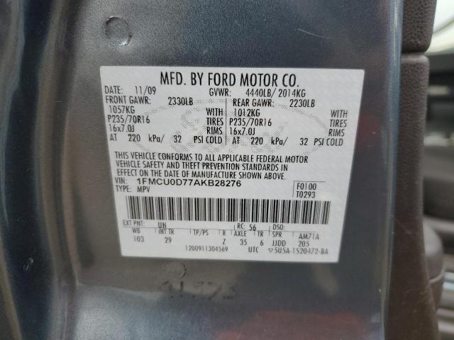 Aukcja sprzedaży 2010 Ford Escape Xlt, vin: 1FMCU0D77AKB28276, numer aukcji: 43653573