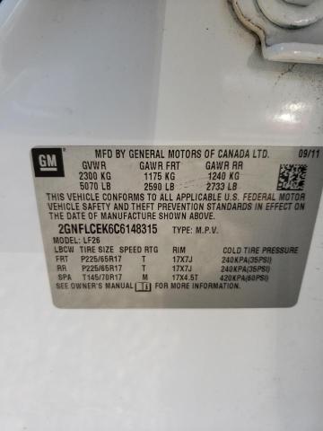 Aukcja sprzedaży 2012 Chevrolet Equinox Ls, vin: 2GNFLCEK6C6148315, numer aukcji: 43887683