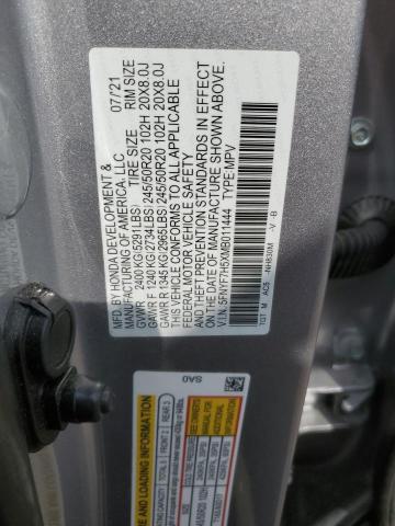 Продаж на аукціоні авто 2021 Honda Passport Exl, vin: 5FNYF7H5XMB011444, номер лоту: 43791503