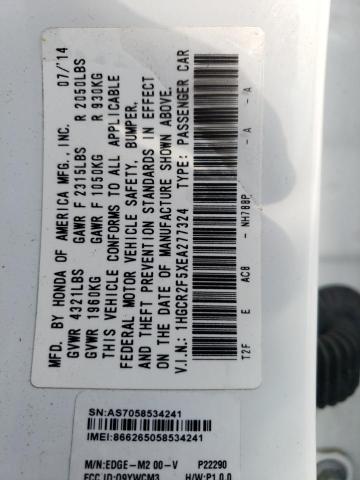2014 Honda Accord Sport მანქანა იყიდება აუქციონზე, vin: 1HGCR2F5XEA277324, აუქციონის ნომერი: 43919773