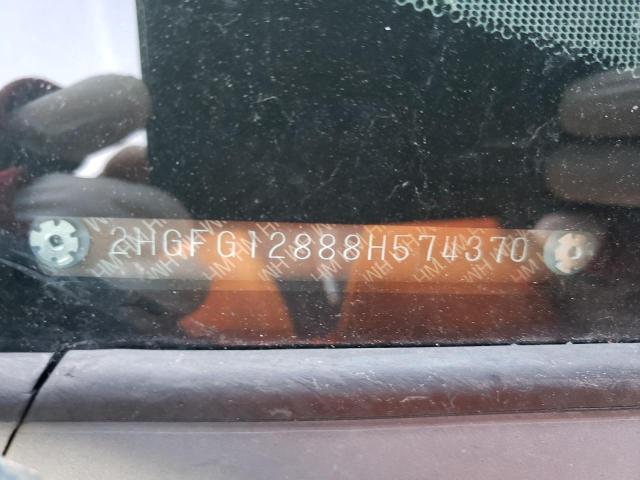 Aukcja sprzedaży 2008 Honda Civic Ex, vin: 2HGFG12888H574370, numer aukcji: 43978033