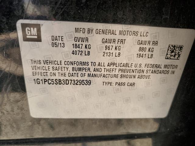 Продажа на аукционе авто 2013 Chevrolet Cruze Lt, vin: 1G1PC5SB3D7329539, номер лота: 43932673