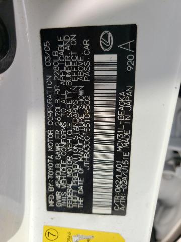 Aukcja sprzedaży 2005 Lexus Es 330, vin: JTHBA30G155109502, numer aukcji: 43857373