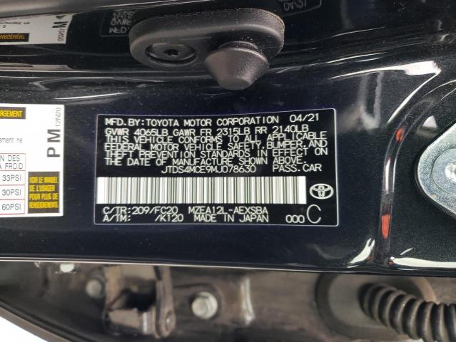 Продажа на аукционе авто 2021 Toyota Corolla Se, vin: JTDS4MCE9MJ078630, номер лота: 43729313