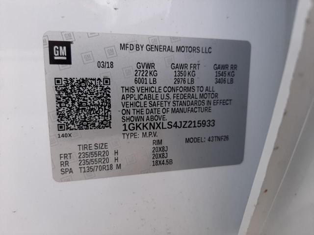 2018 Gmc Acadia Denali მანქანა იყიდება აუქციონზე, vin: 1GKKNXLS4JZ215933, აუქციონის ნომერი: 43723813