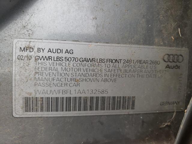 Продаж на аукціоні авто 2010 Audi A4 Premium Plus, vin: WAUWFBFL1AA132585, номер лоту: 43846423