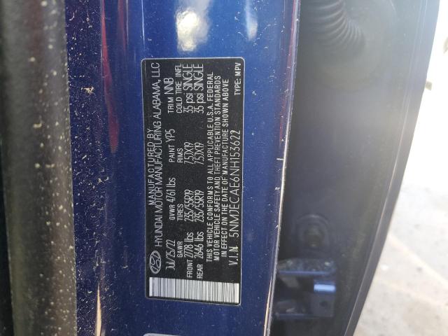 Aukcja sprzedaży 2022 Hyundai Tucson Limited, vin: 5NMJECAE6NH153622, numer aukcji: 43981483
