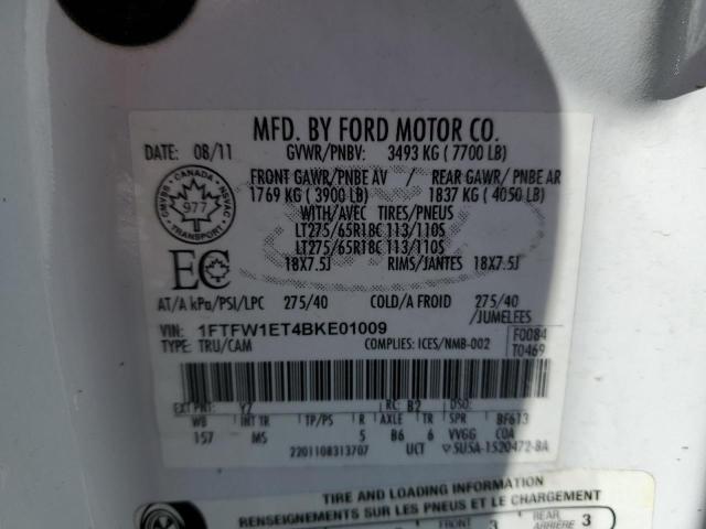 Aukcja sprzedaży 2011 Ford F150 Supercrew, vin: 1FTFW1ET4BKE01009, numer aukcji: 43884553