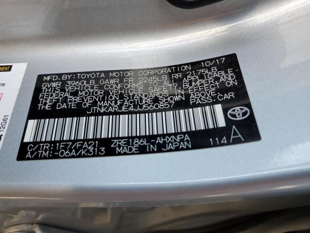 Aukcja sprzedaży 2018 Toyota Corolla Im, vin: JTNKARJE4JJ560857, numer aukcji: 43702843
