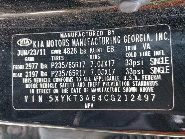 Aukcja sprzedaży 2012 Kia Sorento Base, vin: 5XYKT3A64CG212497, numer aukcji: 43897433