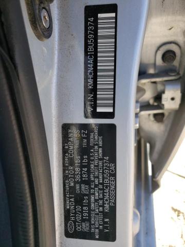 Продаж на аукціоні авто 2011 Hyundai Accent Gls, vin: KMHCN4AC1BU597374, номер лоту: 43700253