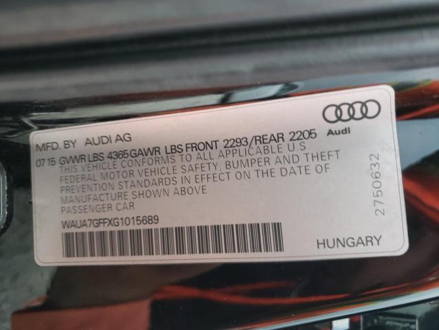 2016 Audi A3 Premium მანქანა იყიდება აუქციონზე, vin: WAUA7GFFXG1015689, აუქციონის ნომერი: 43846653