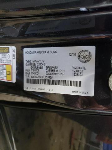 44250953 :رقم المزاد ، 5J8TC2H90KL805955 vin ، 2019 Acura Rdx Platinum Elite مزاد بيع