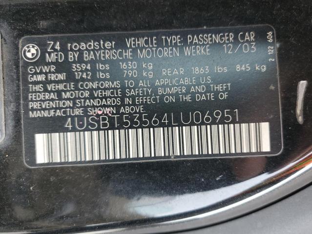 Продажа на аукционе авто 2004 Bmw Z4 3.0, vin: 4USBT53564LU06951, номер лота: 43798313