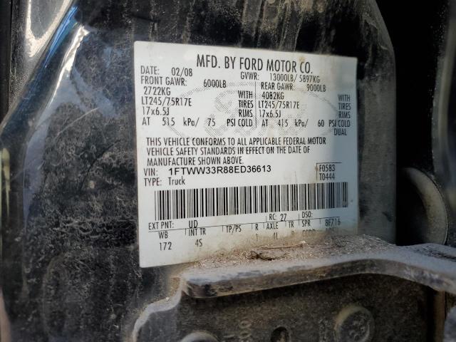 Продажа на аукционе авто 2008 Ford F350 Super Duty, vin: 1FTWW33R88ED36613, номер лота: 43891703