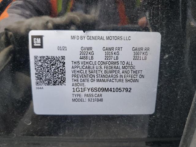 Aukcja sprzedaży 2021 Chevrolet Bolt Ev Lt, vin: 1G1FY6S09M4105792, numer aukcji: 43905983