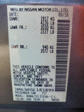 43773573 :رقم المزاد ، 1N4AL3AP2GC185899 vin ، 2016 Nissan Altima 2.5 مزاد بيع