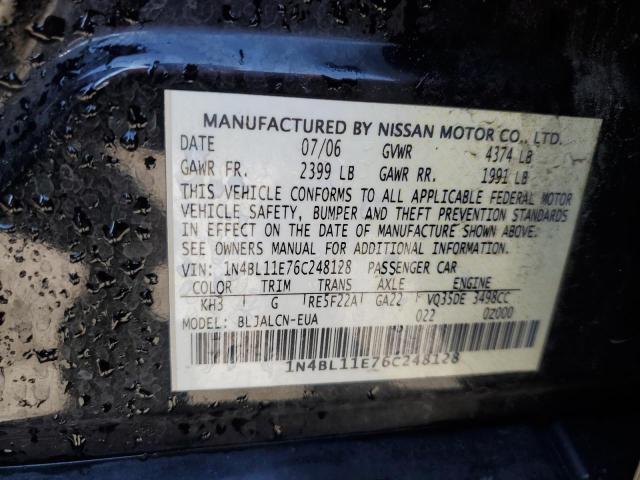 Aukcja sprzedaży 2006 Nissan Altima Se, vin: 1N4BL11E76C248128, numer aukcji: 43568743
