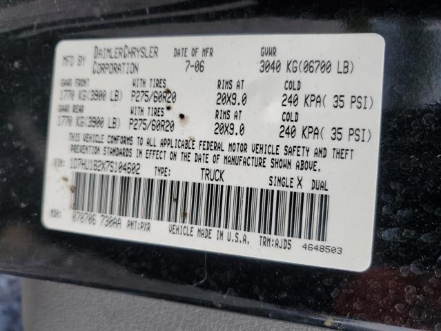 Продаж на аукціоні авто 2007 Dodge Ram 1500 St, vin: 1D7HU182X7S104602, номер лоту: 43532053