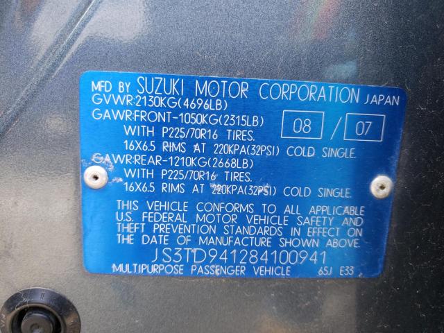 2008 Suzuki Grand Vitara მანქანა იყიდება აუქციონზე, vin: JS3TD941284100941, აუქციონის ნომერი: 43716593