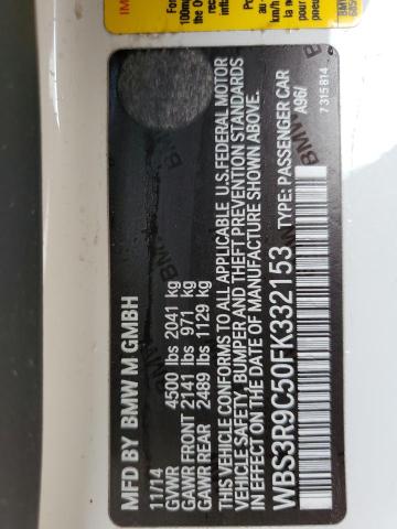Продаж на аукціоні авто 2015 Bmw M4, vin: WBS3R9C50FK332153, номер лоту: 43985033