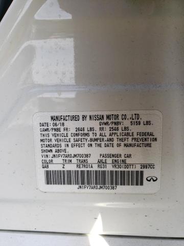Aukcja sprzedaży 2018 Infiniti Q50 Red Sport 400, vin: JN1FV7AR0JM700387, numer aukcji: 43845533
