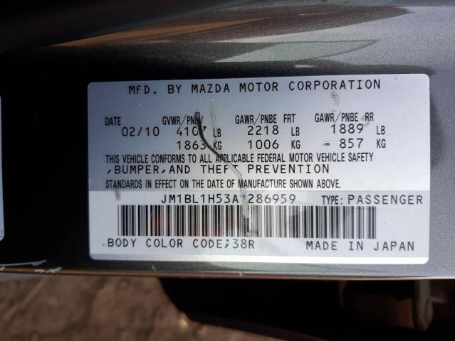 Продаж на аукціоні авто 2010 Mazda 3 S, vin: JM1BL1H53A1286959, номер лоту: 43805093