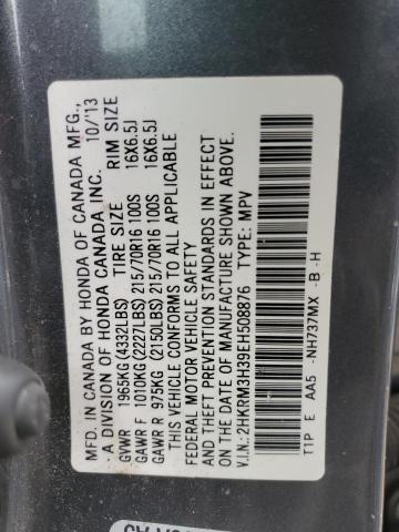 43833903 :رقم المزاد ، 2HKRM3H39EH508876 vin ، 2014 Honda Cr-v Lx مزاد بيع