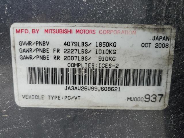 Aukcja sprzedaży 2009 Mitsubishi Lancer Es/es Sport, vin: JA3AU26U99U608621, numer aukcji: 43804873