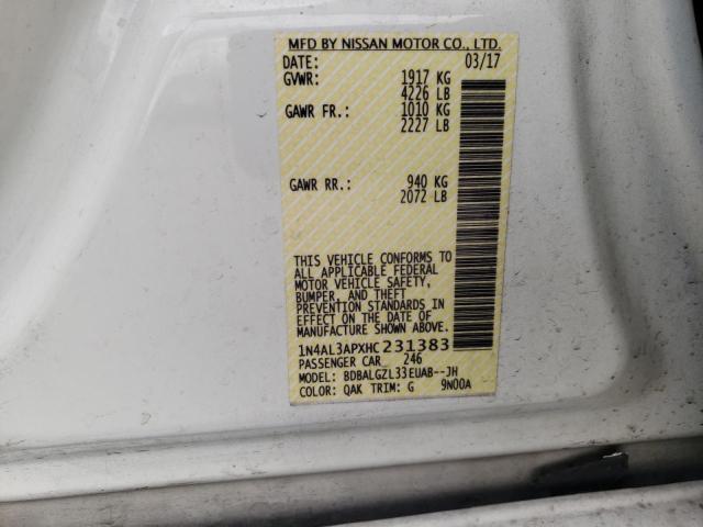 Продажа на аукционе авто 2017 Nissan Altima 2.5, vin: 1N4AL3APXHC231383, номер лота: 44343863