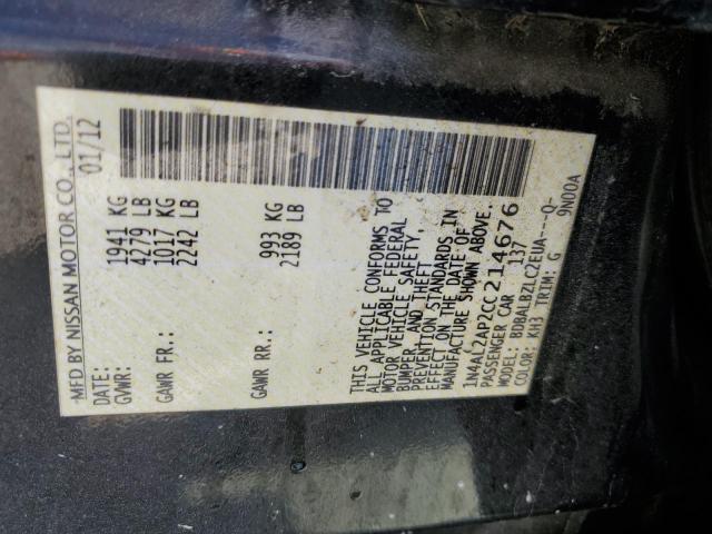 2012 Nissan Altima Base მანქანა იყიდება აუქციონზე, vin: 1N4AL2AP2CC214676, აუქციონის ნომერი: 43796093