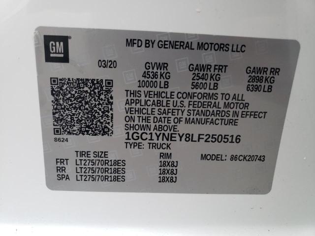 Aukcja sprzedaży 2020 Chevrolet Silverado K2500 Heavy Duty Lt, vin: 1GC1YNEY8LF250516, numer aukcji: 43049573