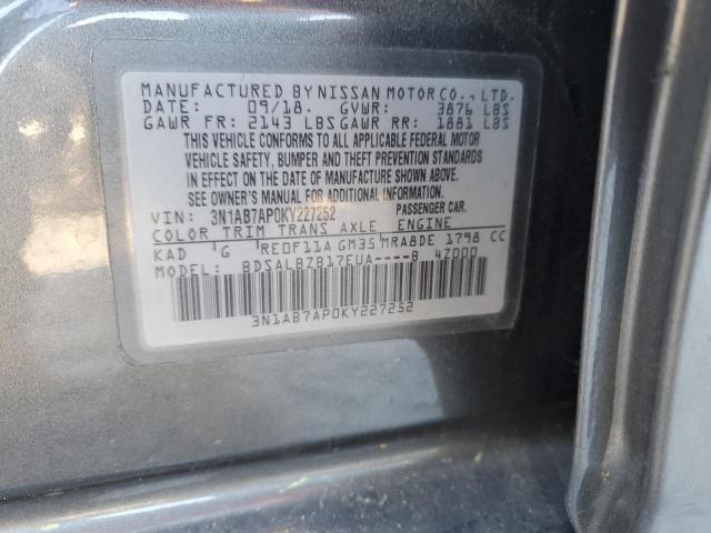 Продажа на аукционе авто 2019 Nissan Sentra S, vin: 3N1AB7AP0KY227252, номер лота: 44181223