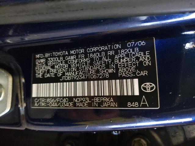 Aukcja sprzedaży 2007 Toyota Yaris, vin: JTDBT923471067278, numer aukcji: 43933763