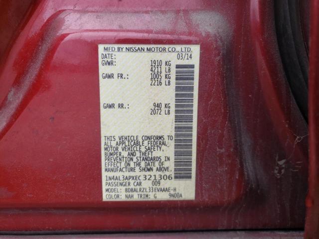 Aukcja sprzedaży 2014 Nissan Altima 2.5, vin: 1N4AL3APXEC321306, numer aukcji: 44292053