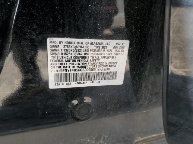 Aukcja sprzedaży 2012 Honda Pilot Exl, vin: 5FNYF4H56CB009560, numer aukcji: 44424103