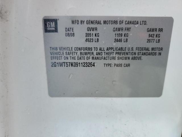 2009 Chevrolet Impala 1lt მანქანა იყიდება აუქციონზე, vin: 2G1WT57K091123264, აუქციონის ნომერი: 43618883