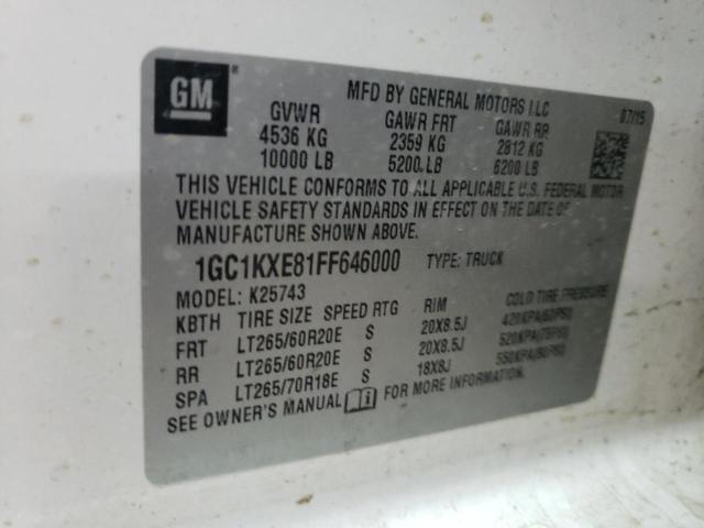 Aukcja sprzedaży 2015 Chevrolet Silverado K2500 High Country, vin: 1GC1KXE81FF646000, numer aukcji: 43945433