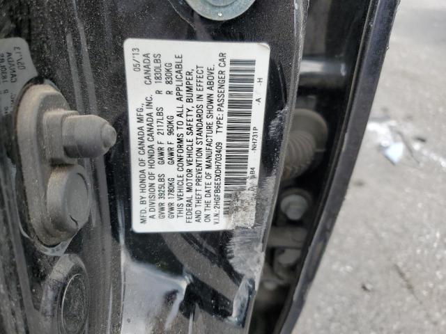 Продаж на аукціоні авто 2013 Honda Civic, vin: 2HGFB6E5XDH703409, номер лоту: 43147193