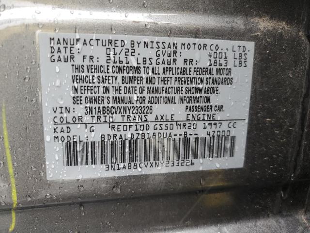 Aukcja sprzedaży 2022 Nissan Sentra Sv, vin: 3N1AB8CVXNY233226, numer aukcji: 45032203