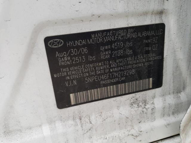 Продажа на аукционе авто 2007 Hyundai Sonata Se, vin: 5NPEU46F17H219298, номер лота: 44675723