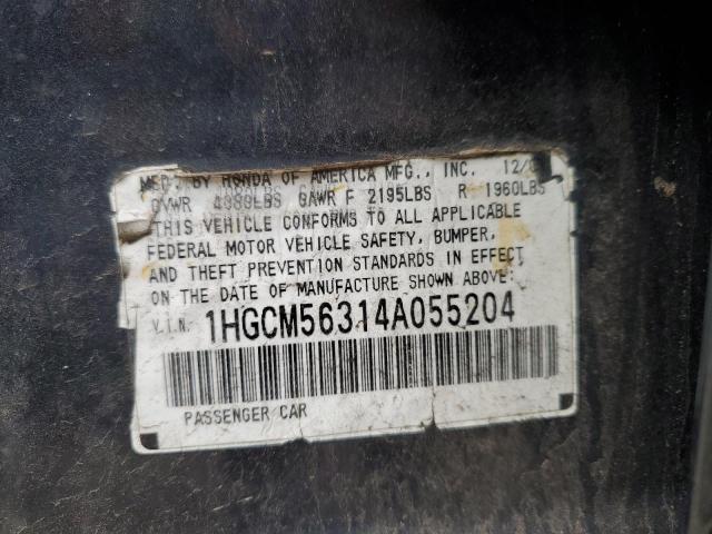 Aukcja sprzedaży 2004 Honda Accord Lx, vin: 1HGCM56314A055204, numer aukcji: 44859793
