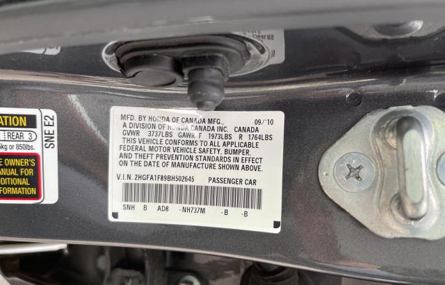 Aukcja sprzedaży 2011 Honda Civic Ex, vin: 2HGFA1F89BH502645, numer aukcji: 45102123